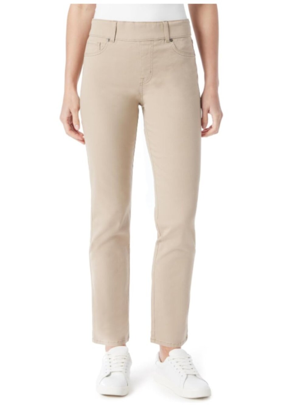 Gloria Vanderbilt Womens Shape Effect Pull on High Rise Straight Leg